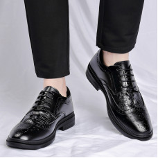 Business and leisure British Block leather shoes men's wedding shoes