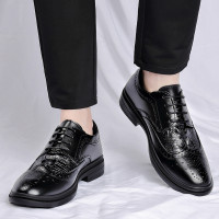 Business and leisure British Block leather shoes men's wedding shoes